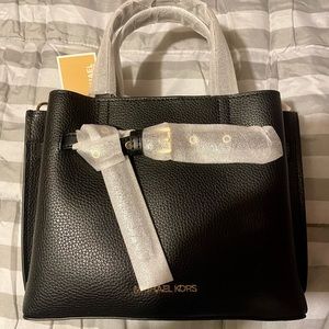 Brand new with tags Michael Kors black leather Emilia handbag
